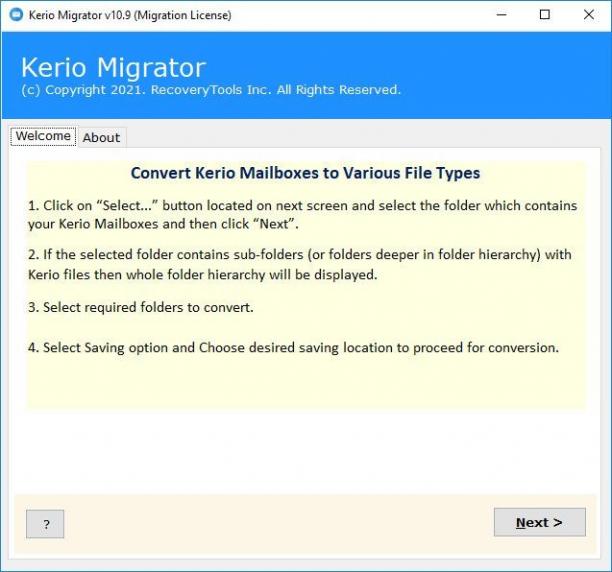 RecoveryTools Kerio Migrator sc.jpg