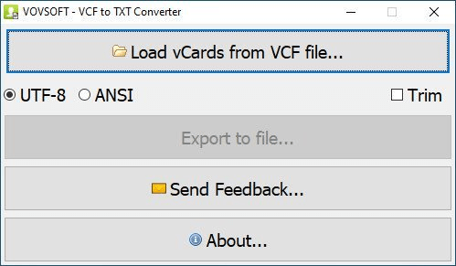 VovSoft VCF to TXT Converter screen.png