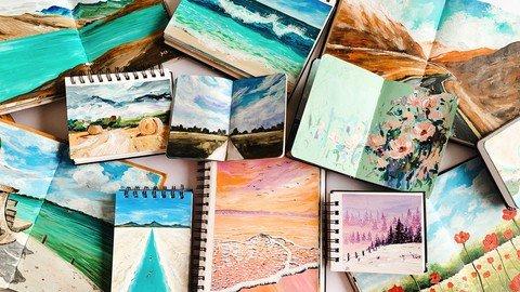 9 Days Of Sketchbook Landscapes Acrylic Painting.jpg