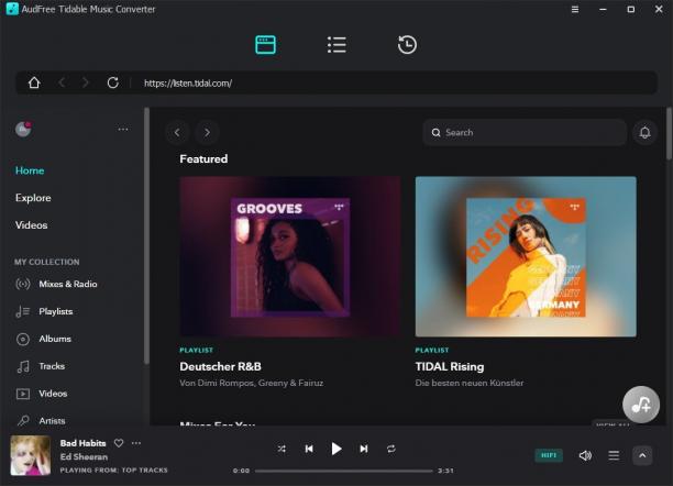 AudFree Tidable Music Converter screen.jpg