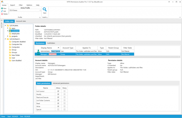 AlbusBit NTFS Permissions Auditor Pro sc.png