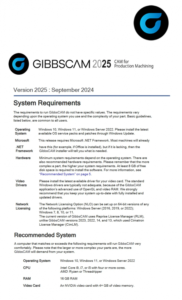 GibbsCAM 2025 requirement.png