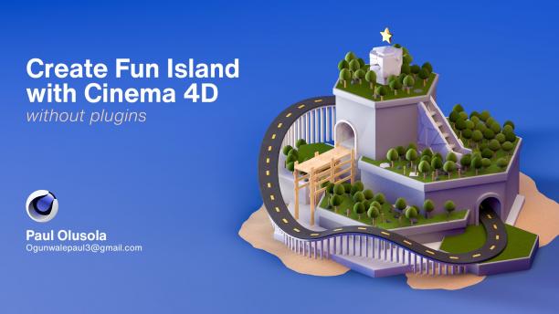 Create Fun Island with Cinema 4D Without plugins.jpg