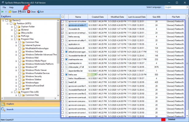 SysTools VMware Recovery screen.png