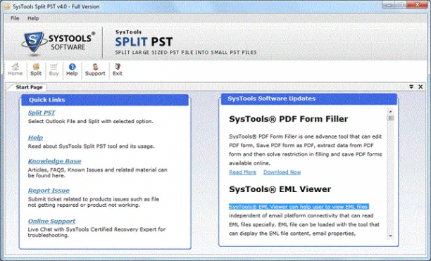 SysTools Split PST screen.png