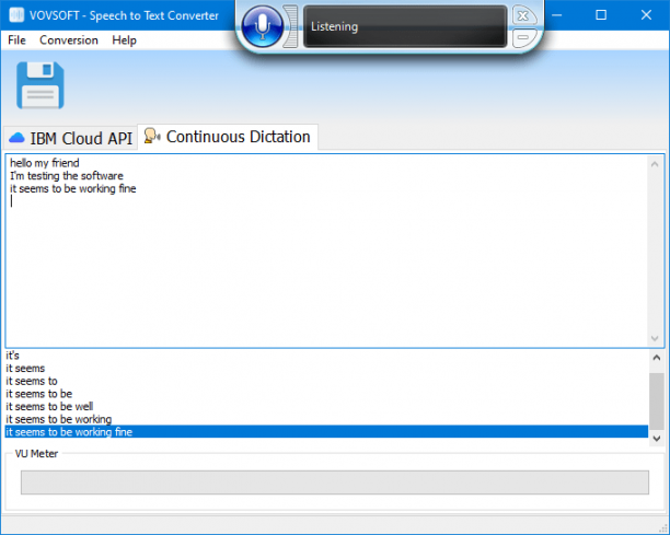 VovSoft Speech to Text Converter screen.png