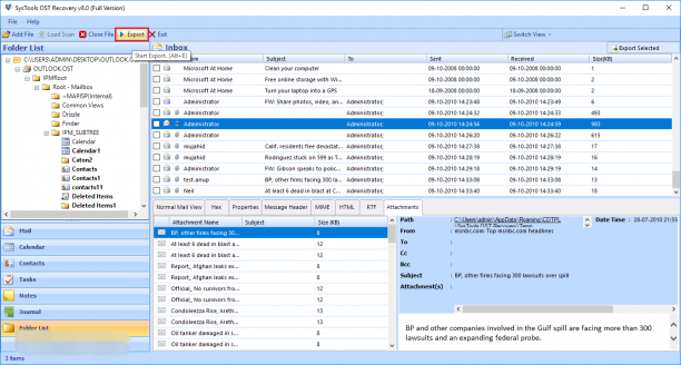 SysTools OST Recovery screen.png