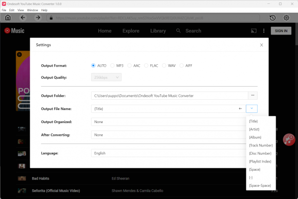 Ondesoft YouTube Music Converter  sc.png