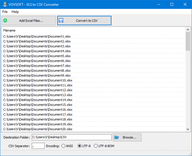 VovSoft XLS to CSV Converter screen.png