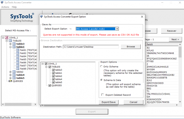 SysTools Access Converter sc.png