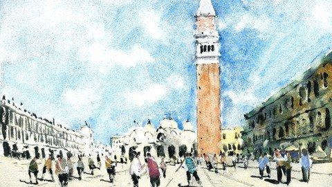 Paint Venice In Watercolor - St Mark'S Square.jpg