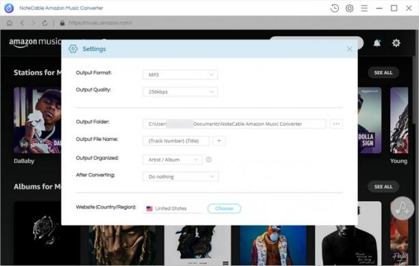 NoteCable Amazon Music Converter screen.jpg