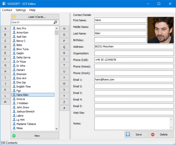 VovSoft VCF Editor sc.png