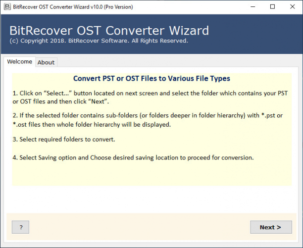 BitRecover OST Converter Wizard sc.png
