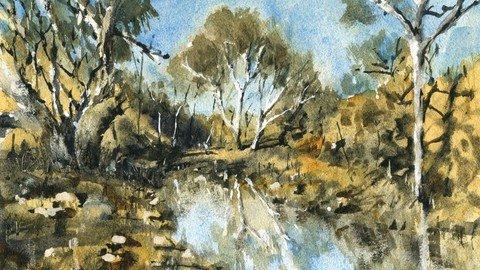 Classic Australian Bush Landscape - Watercolour Essentials.jpg