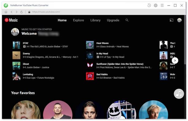 NoteBurner YouTube Music Converter screen.jpg