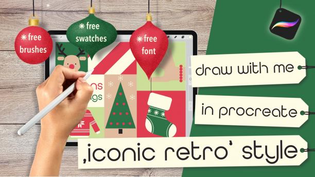 Iconic Retro Style Holiday Illustration In Procreate.jpg
