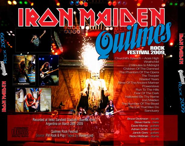 Iron Maiden [2009.03.28] Quilmes Rock 2009 (No Label) - Back Cover.jpg