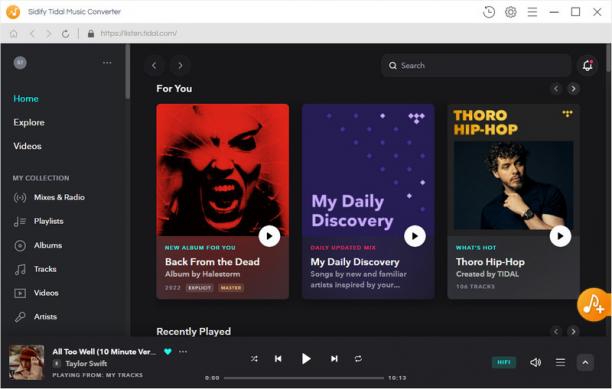 Sidify Tidal Music Converter  screen.jpg