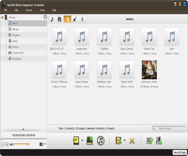 ImTOO iPod Computer Transfer screen.gif