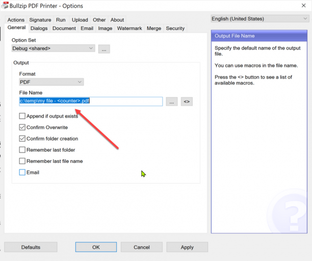 Bullzip PDF Printer Expert screen.png