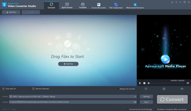 Apowersoft Video Converter Studio screen.png
