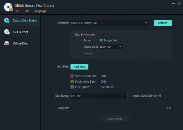 GiliSoft Secure Disc Creator screen.png