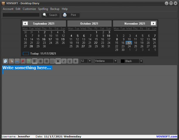 VovSoft Desktop Diary sc.png