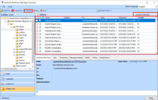 SysTools Windows Mail App Converter sc.png