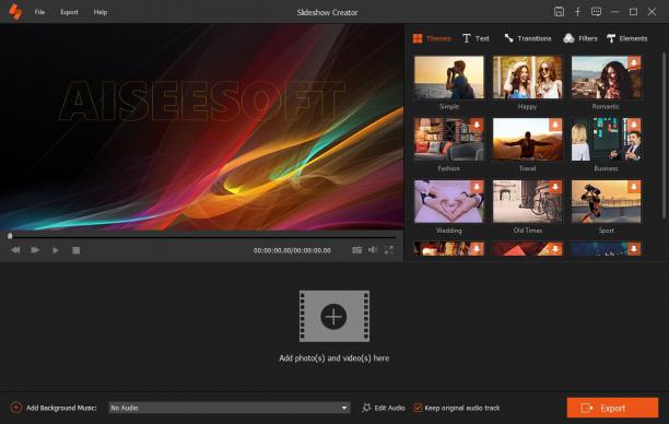 Aiseesoft Slideshow Creator screen.jpg