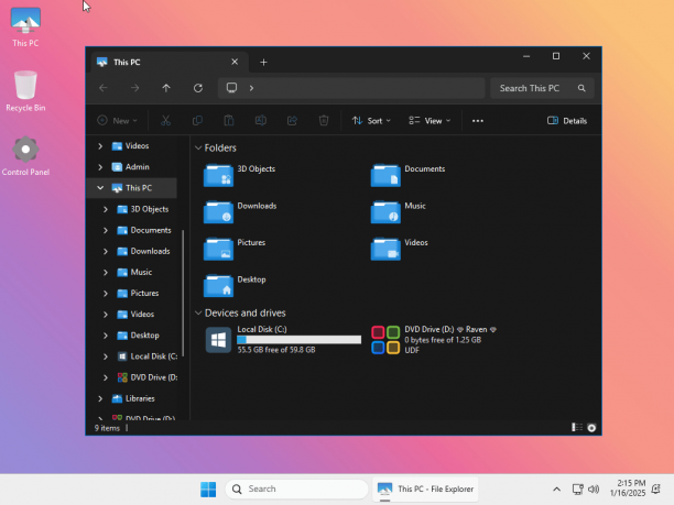 Windows 11 Pro Raven OS Extreme Lite sc.png