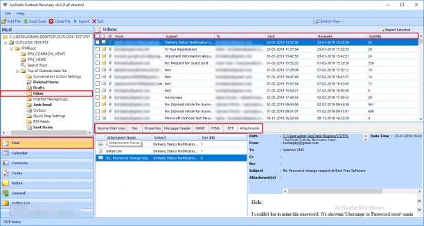 SysTools Outlook Recovery screen.png
