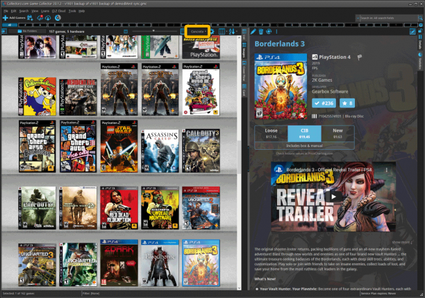 Collectorz.com Game Collector screen.png