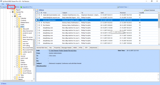SysTools MSG Converter screen.png