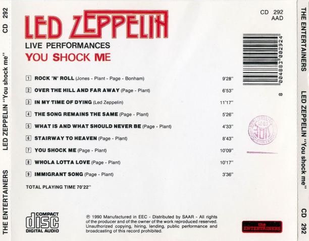 Led Zeppelin - You Shook Me (Live Performances) - Back Cover.jpg