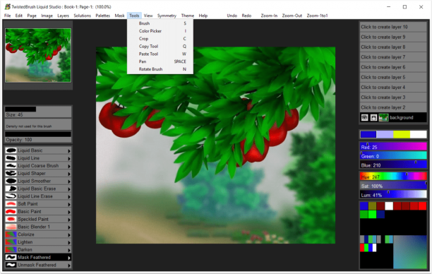 Pixarra TwistedBrush Liquid Studio screen.png