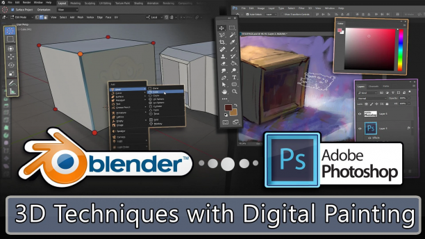 Master 3D & 2D Hand Painting Combine Blender & Photoshop.png