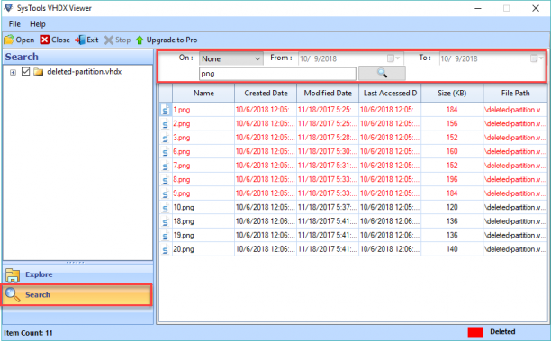 SysTools VHDX Viewer Pro screen.png