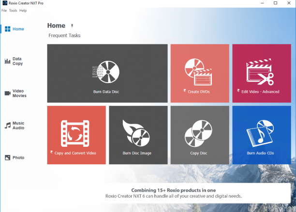 Roxio Creator NXT Pro screen.png