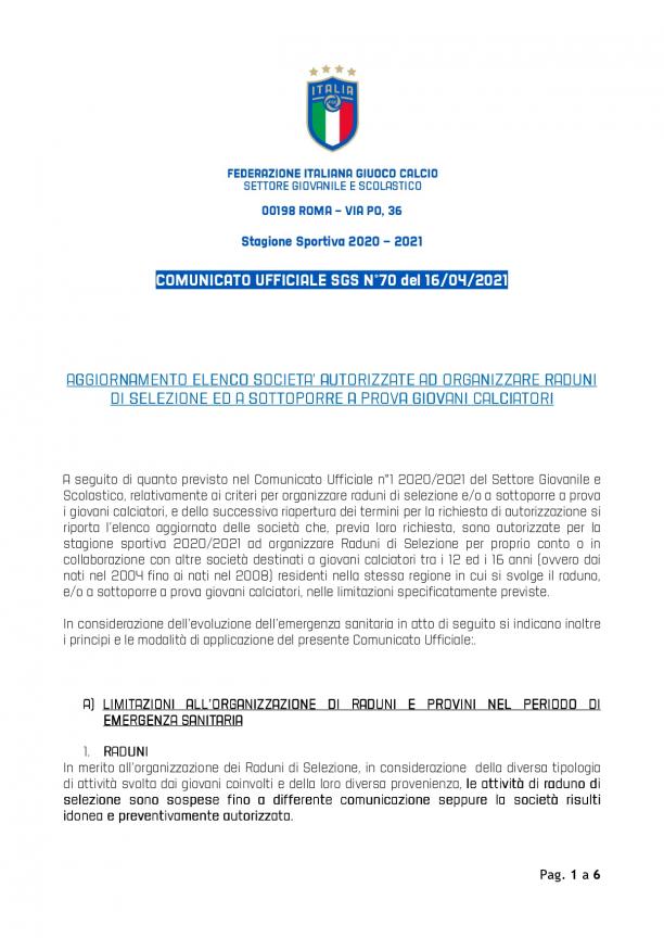 cu-n70-sgs-aggiornamento-elenco-club-autorizzati-per-raduni-e-provini-ss2020-2021-del-16-04-2021_pag