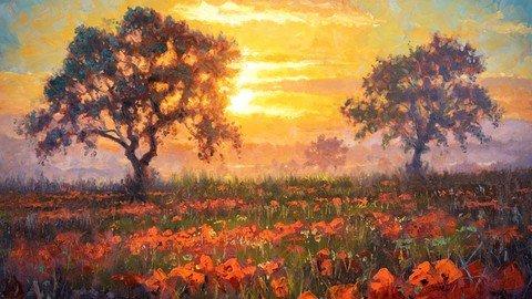 Impressionism Paint This Poppy Field In Oil Or Acrylic.jpg