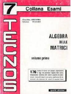 G. Orecchia  S. Spataro - Algebra delle Matrici  [Vol. 1] (1990) - ITA
