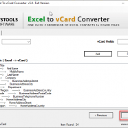 SysTools Excel to vCard Converter screen.png