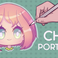 Woman procreate portrait, cartoon logo drawing + Stickers.png